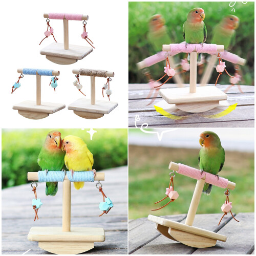 Jouet de perchoir d'activité d'oiseau polyvalent, support à-Bleu 2
