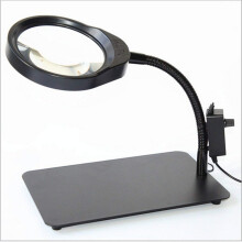 LED Magnifying Glass with 36 LEDs, HD Optical Lens, Adjustable Brightness Desktop Magnifier for Reading, Crafts and