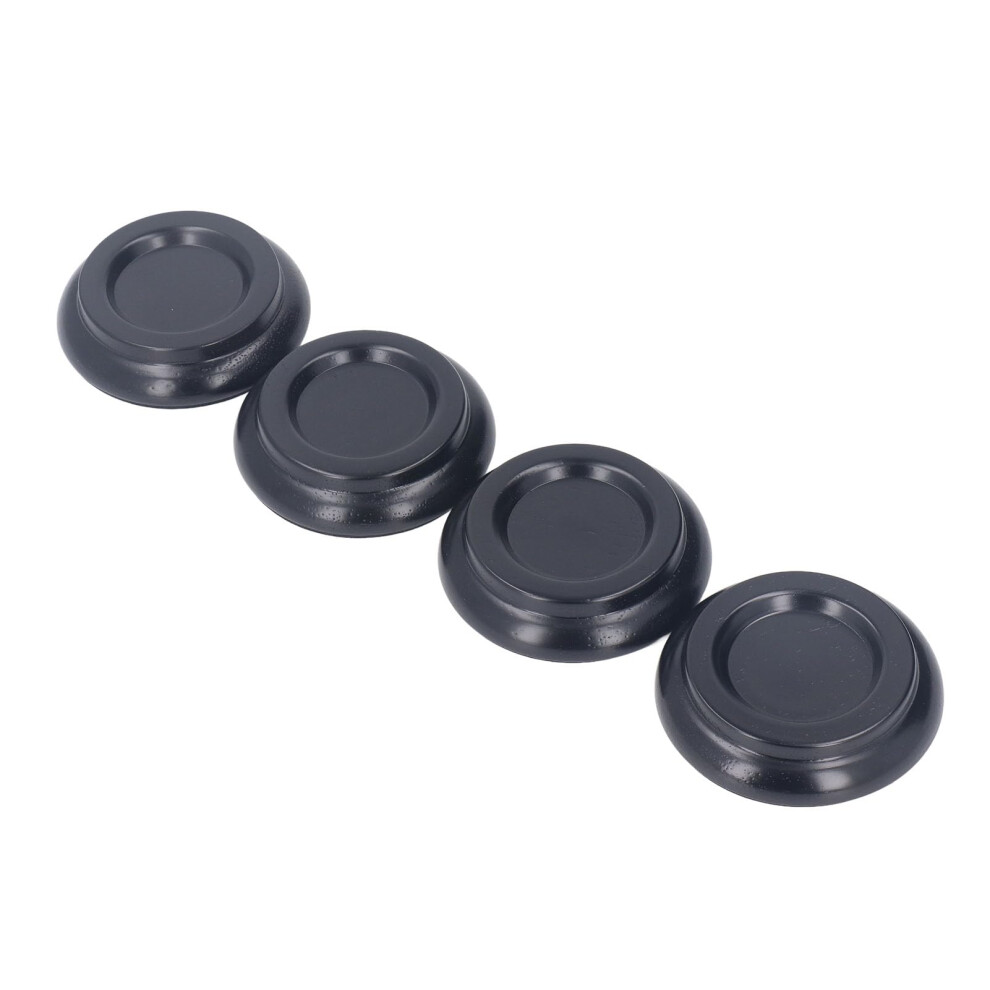 Piano Caster Cups Black 4Pcs Durable Beechwood Noise Reduction Floor Protectors For Hardwood Floors 9073542827924