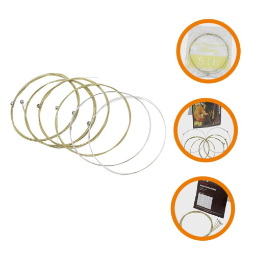Color Coded Acoustic Guitar Strings Set 6 String Steel Acoustic Guitar Replacement Pack 1