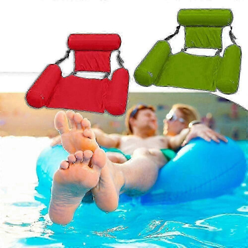 Water Hammock Swimming Pool Beach Floating Recliner Inflatable Water Hammock Floating Bed Beach Float 2