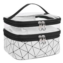 Double layer travel Makeup box Makeup Bag Toiletry Bag Portable women's makeup bag storage