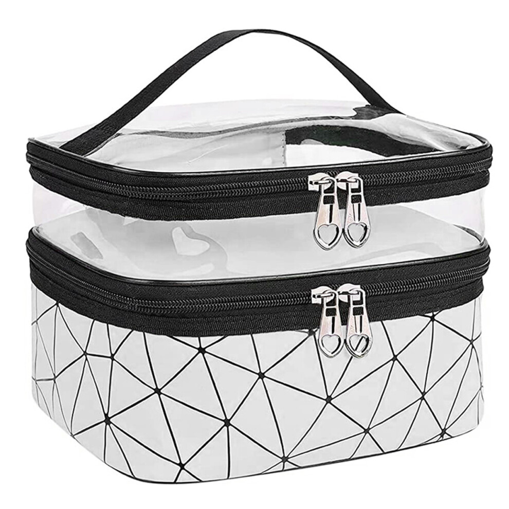 Double layer travel Makeup box Makeup Bag Toiletry Bag Portable women's makeup bag storage