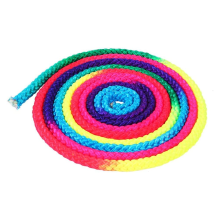 Gymnastikreb, nylon i regnbuefarve, kompatibel med konkurrencekunst, multifunktionelt træningsreb, gymnastiksjippetov i høj kvalitet.