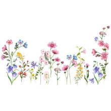 Plantevægklistermærker, glasvinduesklistermærker, lyserøde blomster, vægbeklædningsklistermærker, sofabaggrundsdekorationsklistermærker