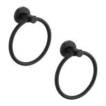Security Towel Holder, Matte Black Wall Mounted For Bathroom, Kitchen, Living Room, Stainless Steel With Smooth Round Elements, Heavy Duty S