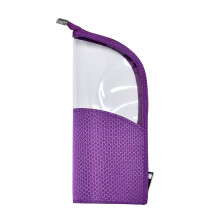 Ladies holding semi-round transparent makeup bag Makeup Brush organizer bag