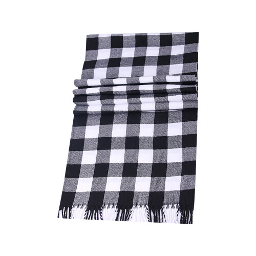 Cachecol xadrez masculino clássico de luxo com toque de cashmere.