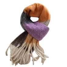 Sciarpa invernale calda da donna, scialle lungo, grande, coperta spessa per il freddo, sciarpe colorate