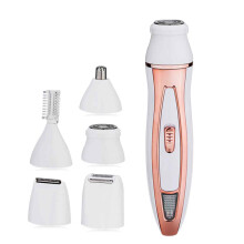 Rasoio elettrico compatibile con le donne, rasoio elettrico per il viso 5 in 1 indolore compatibile con la rimozione dei peli del corpo, dep