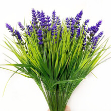 12 bouquets de fleurs artificielles d'extérieur résistantes aux UV, fausses plantes en plastique qui ne se décolorent pas, décoration pour j