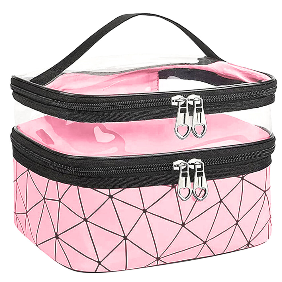 Double Layer Travel Makeup Box Makeup Bag Toiletry Bag Portable Women's Makeup Bag Storage 4261617880652