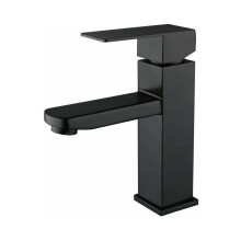 Rubinetto per bagno con design a cascata, in acciaio inossidabile ad alta purezza senza piombo, installazione su piano, comando a maniglia s