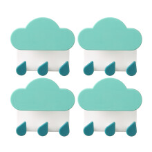 ganci adesivi da parete, ganci geometrici impermeabili multiuso compatibili con accappatoi, cappotti e asciugamani (a forma di nuvola)