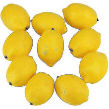 20 Pcs Artificial Lemons Fake Lemons Faux Lemons Fruits In Yellow 3 Inch Long X 2 Inch Wide-HYJ