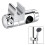 Håndbruserbeslag, universal glidestang 25 mm, forkromet justerbar holder 2