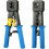 Assistente de rede versátil, ferramenta de crimpagem de precisão compatível com conectores RJ45 e modulares, design ergonômico e aço resiste 3