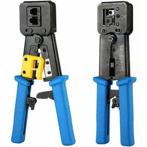 Assistente de rede versátil, ferramenta de crimpagem de precisão compatível com conectores RJ45 e modulares, design ergonômico e aço resiste 2