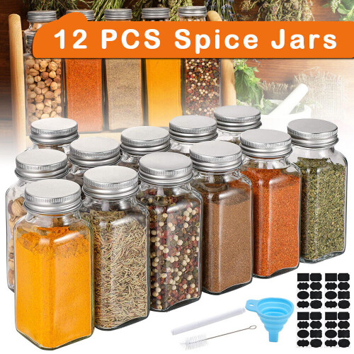 24-teiliges Gewürzglas-Set mit Aluminiumdeckel 1