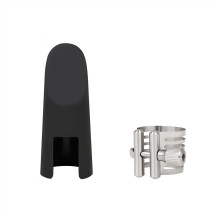 Alto Saxophone Mouthpiece Cap with Durable Metal Ligature, Frosted Nonreflective Finish for Secure Reed Protection