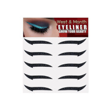 Silver Eyeliner Stickers - Double Eyelid Patches for Party & Stage Makeup, Vibrant Silver Color, Easy Application, Strong Adhesive Support, Comfortabl