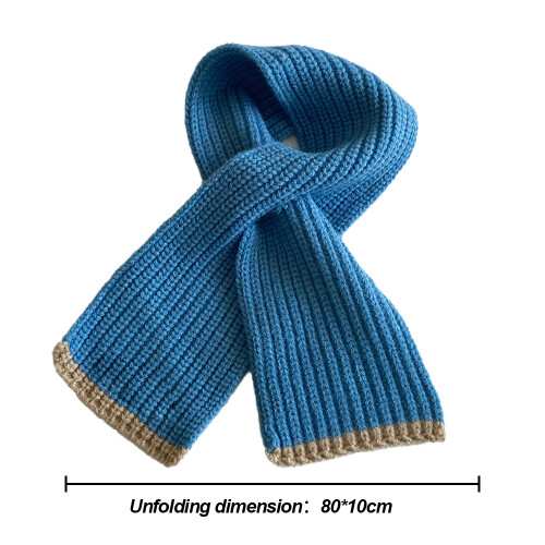 Modischer, einfarbiger Strickschal für Kinder, weich und warm 1