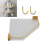 Acrylic Wall Mounted Corner Floating Shelf Gold 1