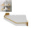 Acrylic Corner Floating Shelf Gold, Wall-Mounted 1