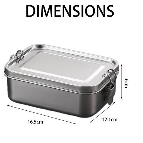 Bento Lunch Box, Δοχεία Γεύματος από Ανοξείδωτο Ατσάλι, Στεγανά με Αφαιρούμενο Διαχωρισ 1