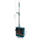 Standing Broom Set with Ergonomic Long Handle Dustpan, Adjustable Pole for Indoor Kitchen and Garage 2