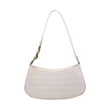 Retro-PU-Handtasche, Mehrzweck-Tragemöglichkeit, geräumiges-Weiß