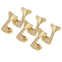 Gold Guitar Tuning Peg Set 3L3R for Electric Bass, Durable Alloy Tuners with Stable Precision Fit