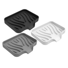 Silicone Soap Holder 3 Pack Soap Dish with Drain for Bathroom and Kitchen, Non‑Slip Quick Drainage Design