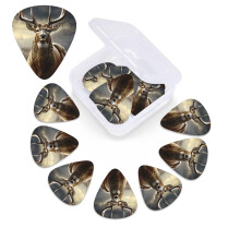 Guitar Picks Set 12 Pack with Case, Colorful Durable ABS Plectrums for Acoustic and Electric Guitar