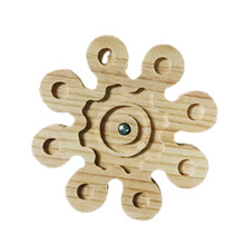 Natural Wood Rotating Chewing Toy Teeth Healths-snowflake