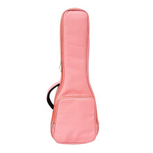 Pink Ukulele Case 23 24 Inch Gig Bag Thick Padded Protection Adjustable Straps Transparent Pocket