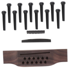Acoustic Guitar Bridge Pins Set with Saddle and Nut for Enhanced Tone Clarity and Durable Performance