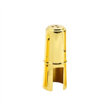 Brass Gold Plated Saxophone Mouthpiece Cap for Alto Tenor Sax – Durable Metal Mouthpiece Protector