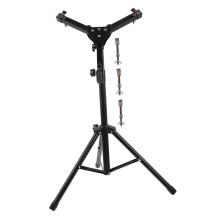 Adjustable Snare Drum Stand with Foldable Tripod Base, Multi‑Angle Positioning, Lightweight Black
