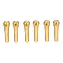 6pcs Guitar Tuning Pegs Copper Bridge Pins Set for Acoustic and Folk Guitars Stable Performance