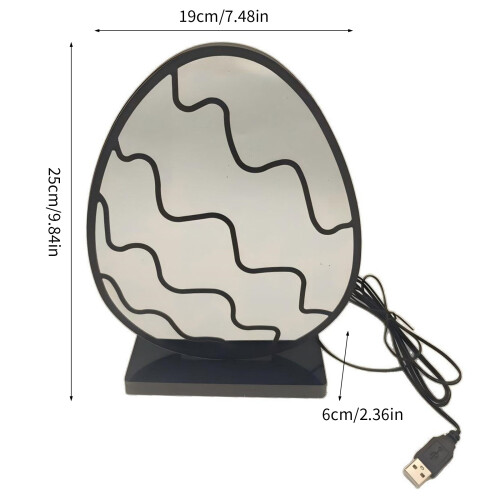 LED Tunnel Light Desktop Lamp Eggs Shape Atmospheres Light PVC 2