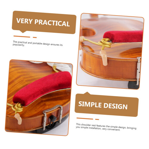 Adjustable Violin Shoulder Rest with Stable Spring Support and ScratchResistant Rubber Feet 1