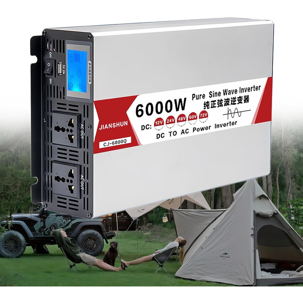 48V 6000W Pure Sine Wave Inverter For Rv Truck Solar System, Power Off Grid Home Backup 9073542829188