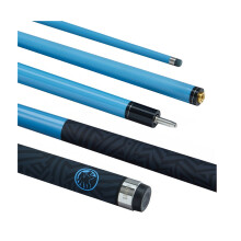 (One Size, Blue) PowerGlide Quanta Leather 2 Piece Snooker Cue