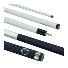 (One Size, White) PowerGlide Quanta Leather 2 Piece Snooker Cue