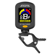 Clip On Rechargeable Guitar Tuner with Bright Color Display, Accurate Chromatic Tuning for Guitar Bass Ukulele Violin