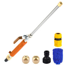 Pressure Washer Wand Set with Adjustable Spray Modes, Brass Jet Nozzles, Extended Reach for Car, Patio and Window Cleaning (Orange, 4‑Pack)