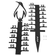 24 Inch Snow Gauge Outdoor Iron Art Ruler for Garden Yard, Accurate Snow Depth Measuring Tool