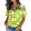 Women's Button-Down Shirts, Short Sleeve, V-Neck,-Orange S 7