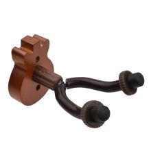 Solid Wood Guitar Wall Mount with Secure Metal Hooks for Acoustic Electric Guitar Bass Ukulele